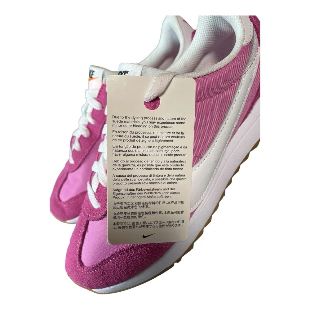 Nike Women's Pink White Cortez-Style Athletic Shoes - Picture 7 of 11